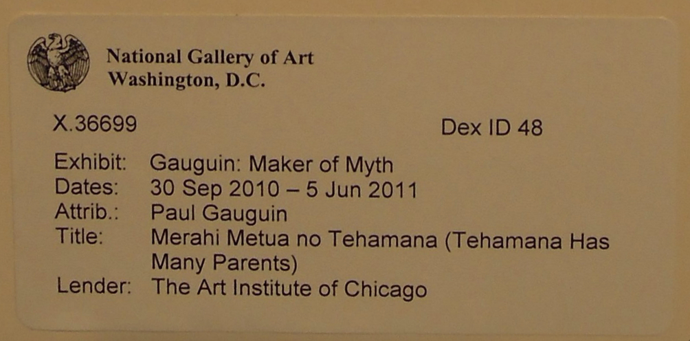 Gauguin | Online Scholarly Catalogue | Art Institute of Chicago | 80.613_label q