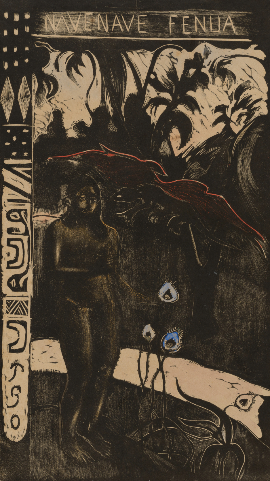Vintage 1956 Gauguin “Head of a Tahitian Woman” Portrait Art Print Vintage 1956 Gauguin “Head of a Tahitian Woman” Portrait Art Print