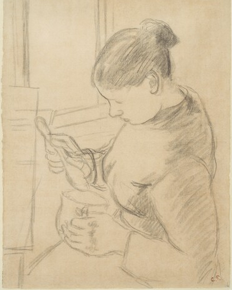 Camille Pissarro, Young Peasant Drinking Her Cafe au Lait, 1881, The Art Institute of Chicago, 2010.540