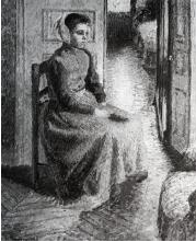 Camille Pissarro (French, 1830–1903). The Little Flemish Housemaid, Called “La Rosa”, 1896. Oil on canvas; 54.5 × 45.1 cm (21 8/16 × 17 3/4 in.). Private collection. 