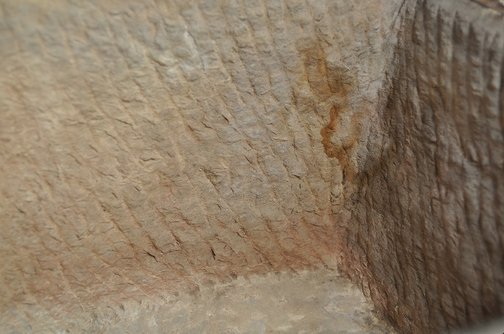 Detail showing the staining on the interior of Cinerary Urn (late 1st/early 2nd century A.D.). The Art Institute of Chicago, 1926.621a–b.