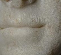 Roman Art | Online Scholarly Catalogue | Art Institute of Chicago | Detail of Portrait of a Man, mid-3rd century A.D.