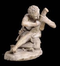 Roam Art | Online Scholarly Catalogue | Art Institute of Chicago | “The Cannibal,” or part of a marble sculpture of two boys fighting over a game of knucklebones, British Museum
