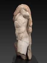 Roman Art | Online Scholarly Catalogue | Art Institute of Chicago | Left Profile View of a Fragment of a Portrait Statue of a Man