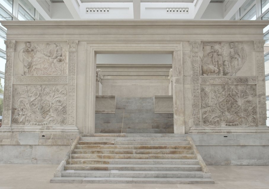 Ara Pacis Augustae, front view, in Diana E. E. Kleiner, Roman Sculpture (Yale University Press, 1992), p. 91, fig. 71