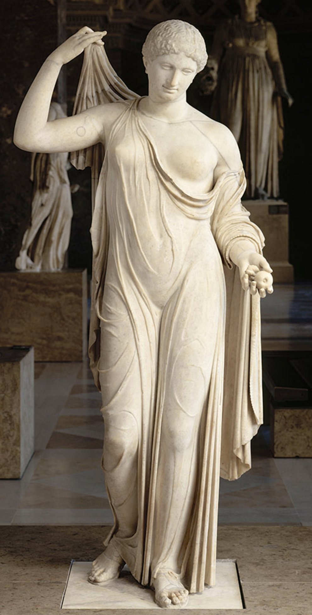 Statue of Aphrodite, Louvre-Naples type, Musée du Louvre, Paris, inv. Ma 525; on Art Resource