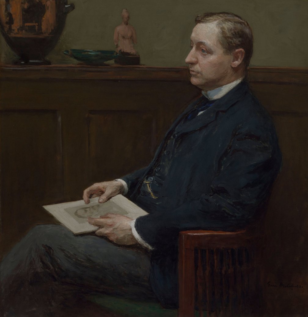 Julius Gari Melchers (American, 1860–1932). Portrait of Charles Lawrence Hutchinson, c. 1902. Oil on canvas; 101.6 × 99.1 cm (40 × 39 in.). The Art Institute of Chicago, gift of Charles L. Hutchinson