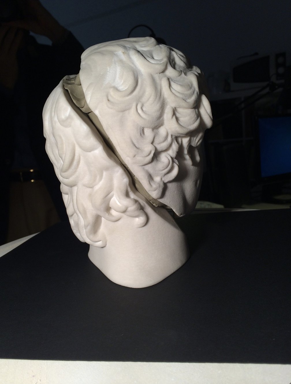 Three-dimensional half-scale model combining the head from the Bust of Antinous 