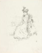 James McNeill Whistler (American, 1834–1903). A Lady Seated, 1893. Lithograph, in   black, with scraping and touches of brush and tusche, on grayish ivory China paper;   190 × 170 mm (image); 278 × 227 mm (sheet). The Art Institute of Chicago, bequest of 